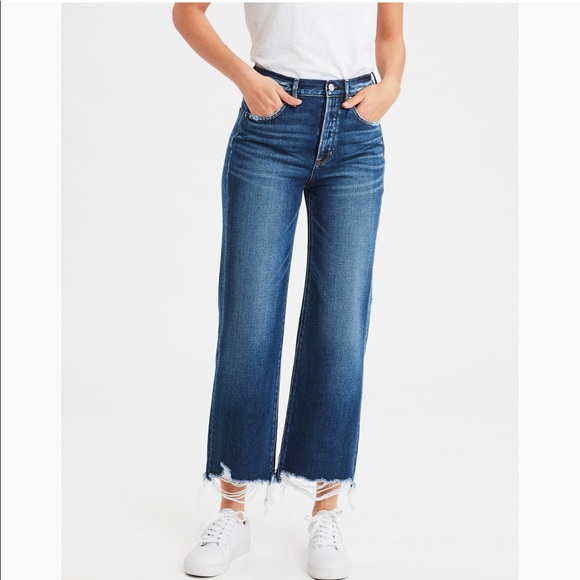 american eagle raw hem jeans